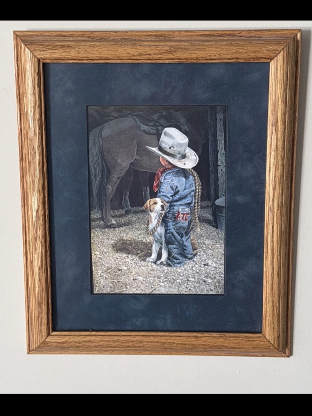 The Cola Cowboy Don Crook Little Cowboys Western Framed Children Kids Frame